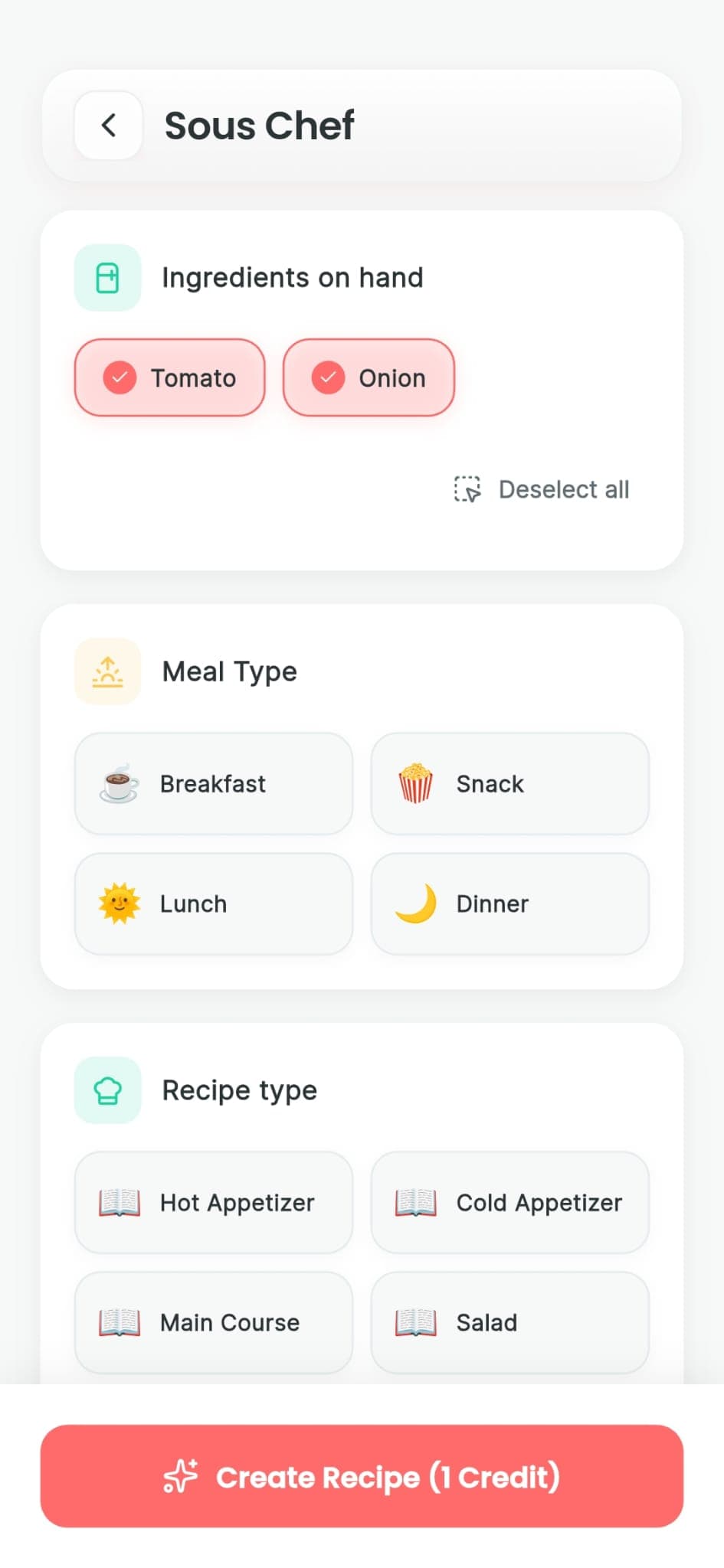 Ingredient-Based Recipes