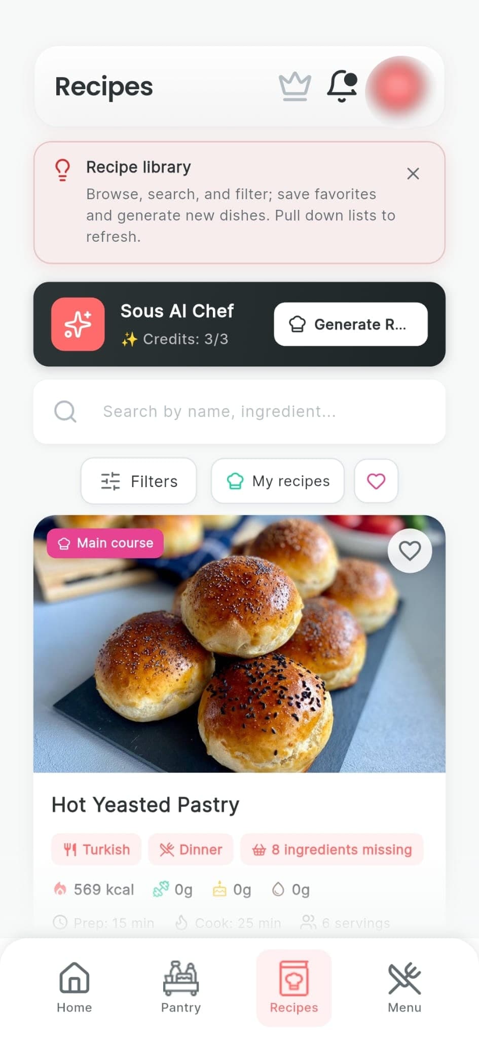 Extensive Recipe Library